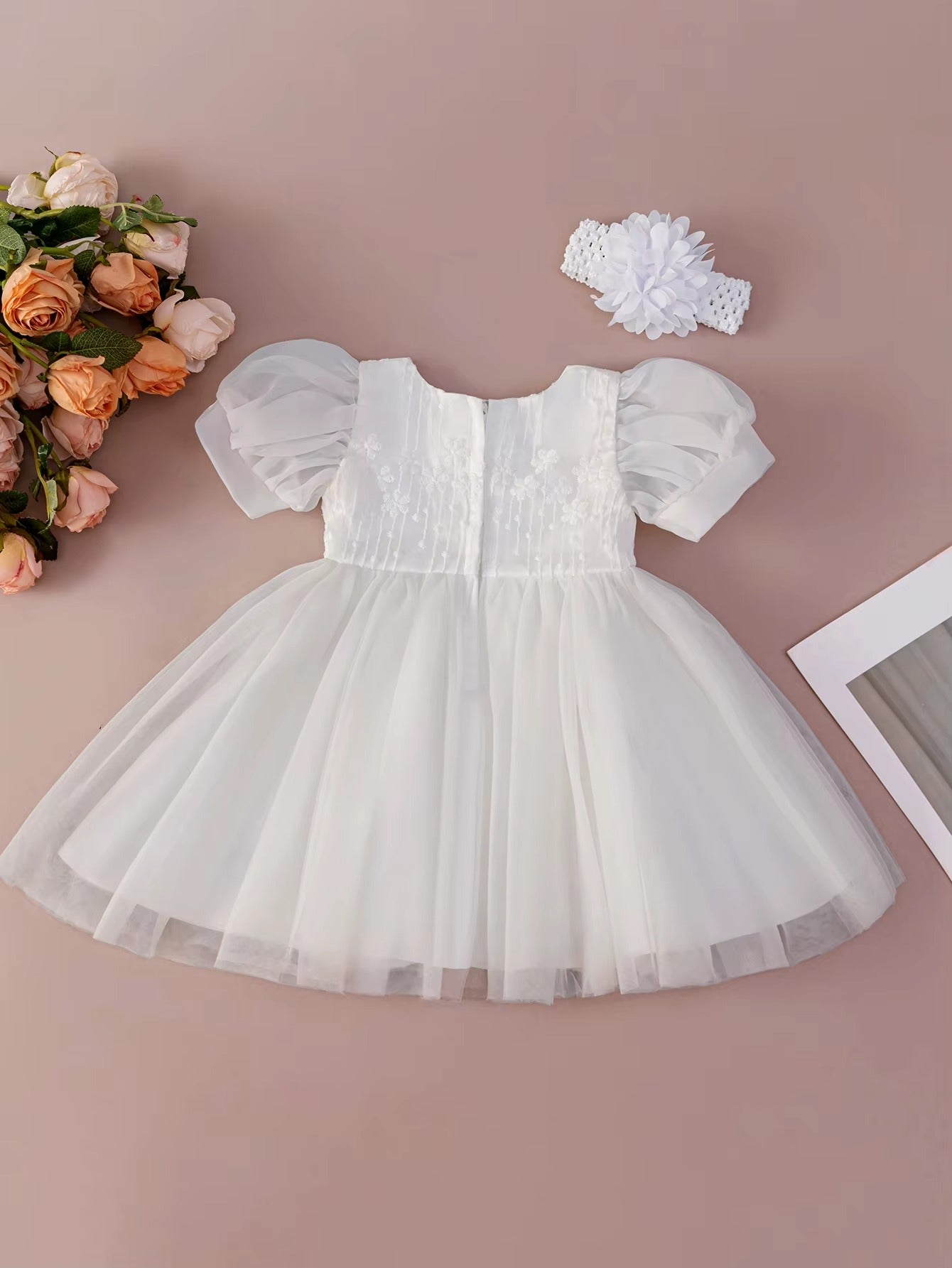 White Floral Dress for Celebrations