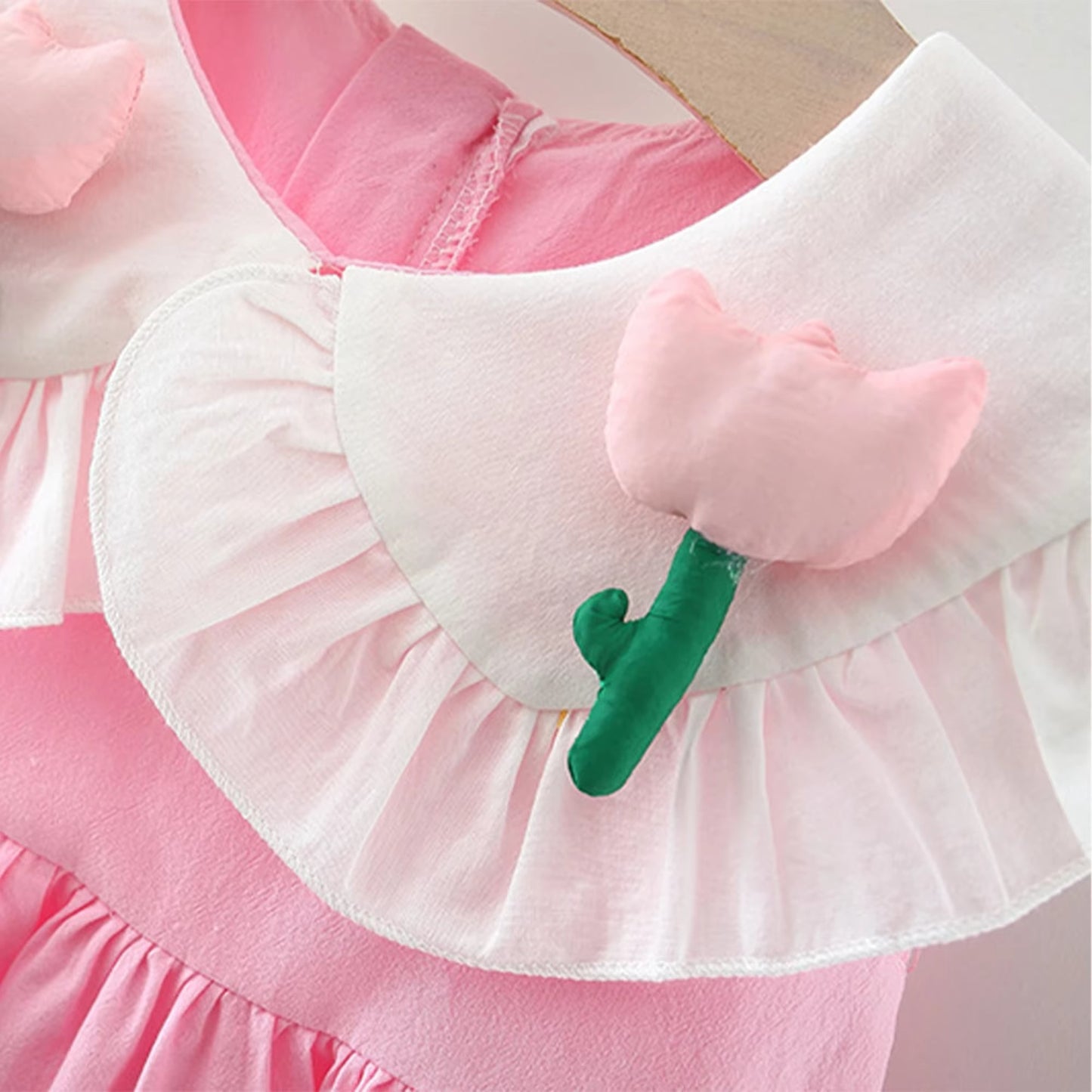  Summer Floral Cotton Sleeveless Girl Dress