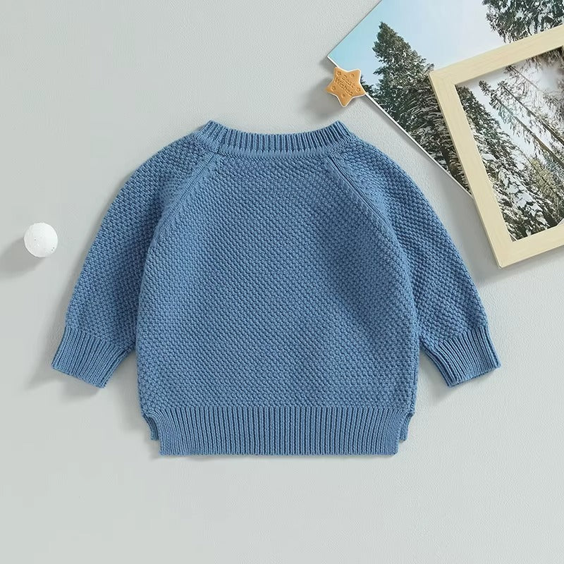 Infant Toddler Knitted Sweater with Pockets