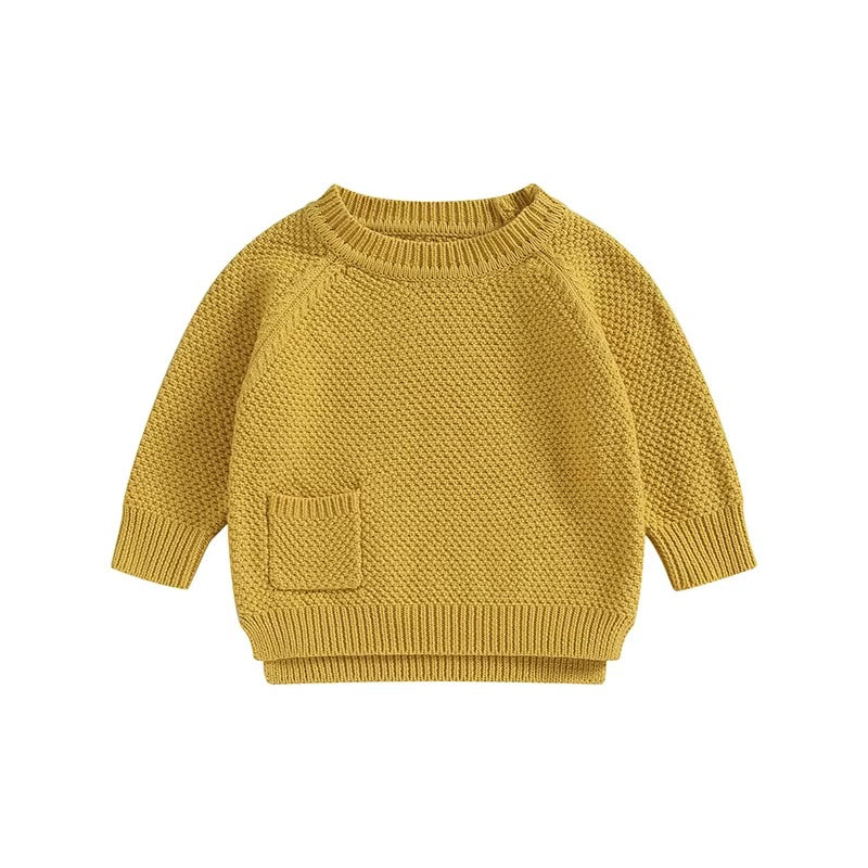 Infant Toddler Knitted Sweater with Pockets
