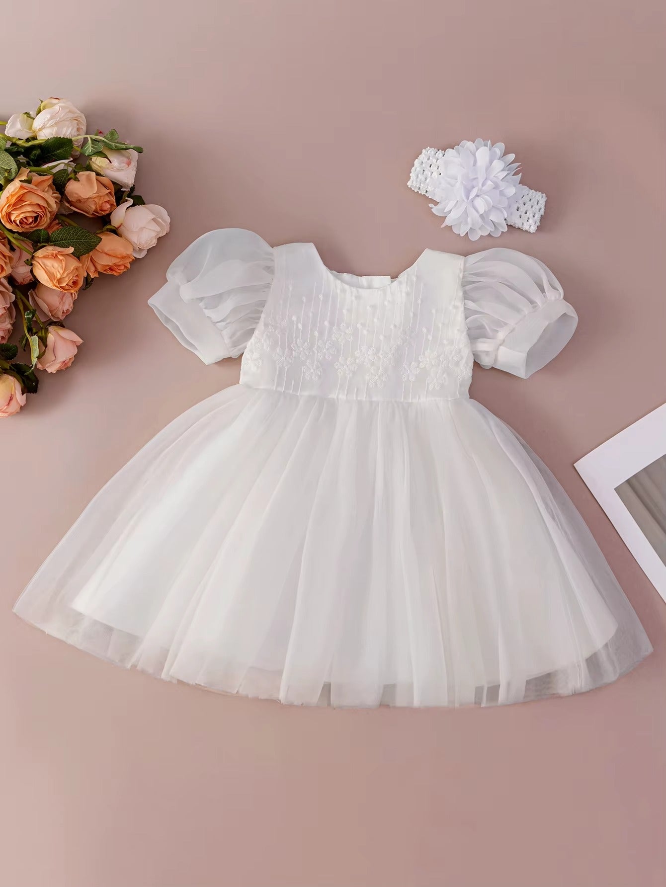 White Floral Dress for Celebrations