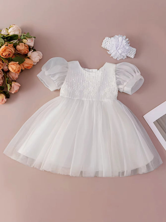 White Floral Dress for Celebrations